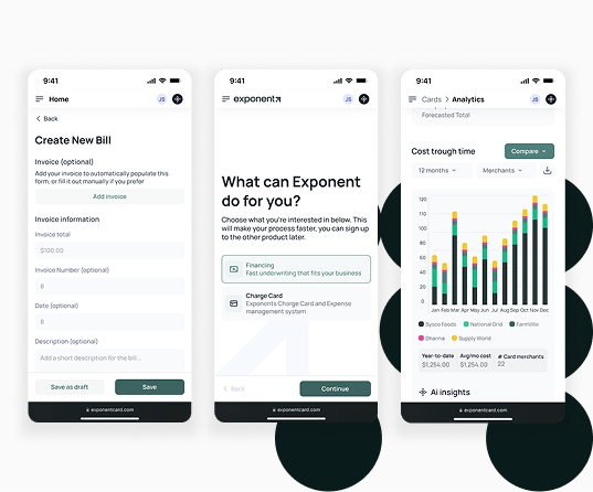 Exponent Fi mobile spend app
