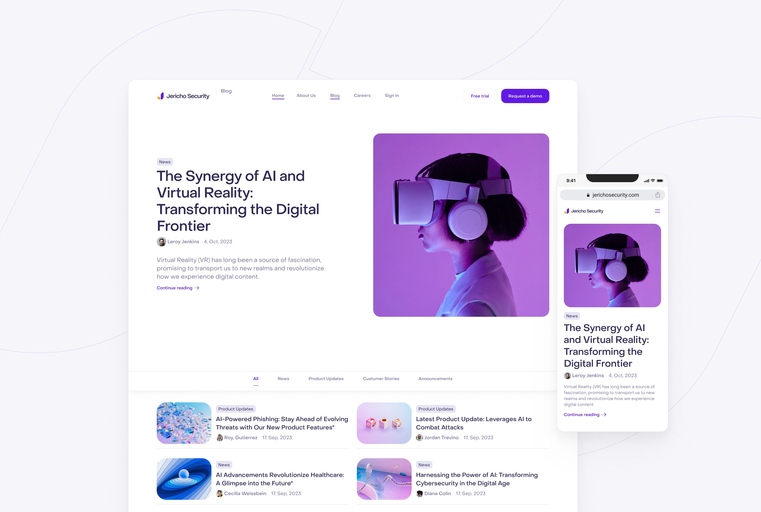 Jericho Security dashboard