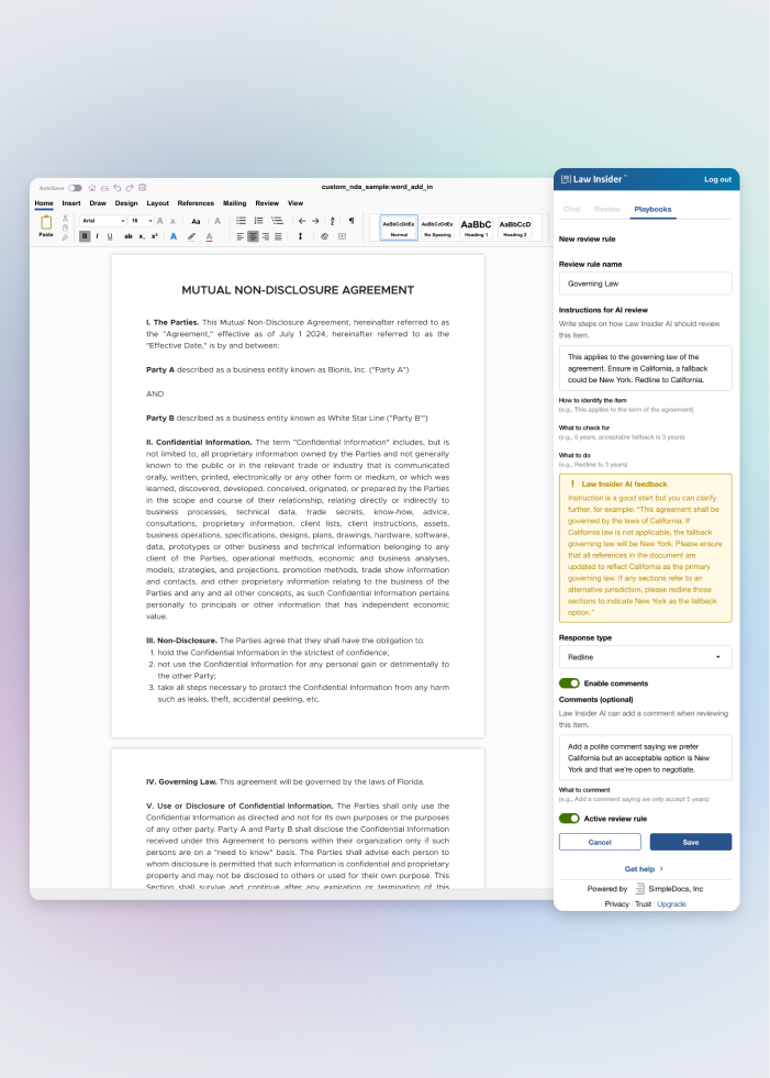 Law Insider features