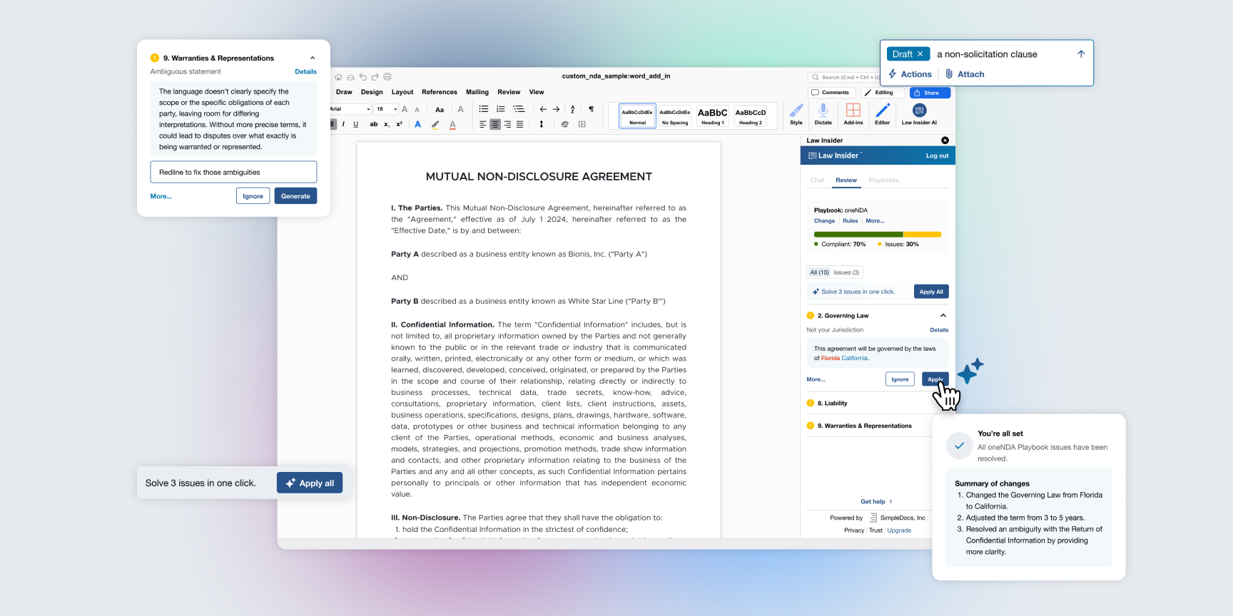 Law Insider AI for legal workflows