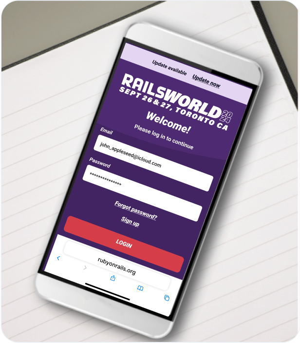 Rails World mobile sample